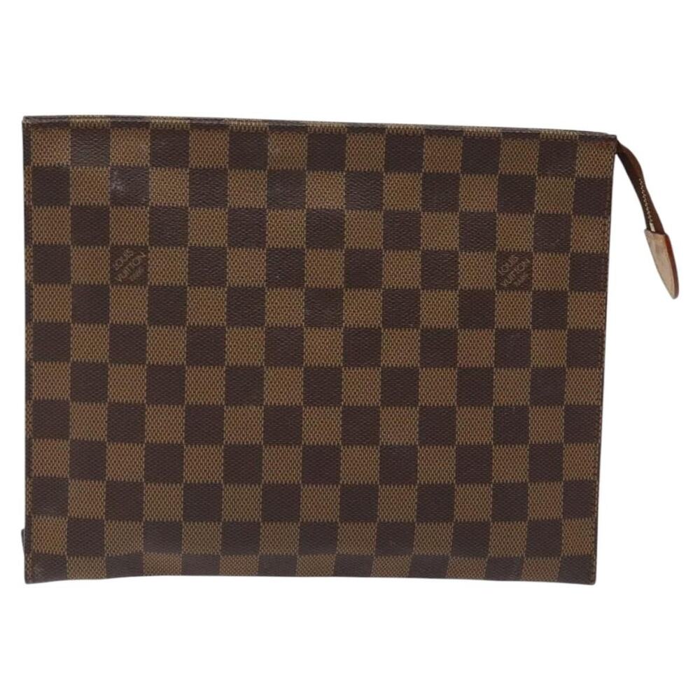 Louis Vuitton Damier Ebene Poche Toilette 26 Pouch Brown